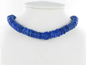 Rang de colliers disques Freeform, Lapis-lazuli AB, 10mm | Marco Schreier