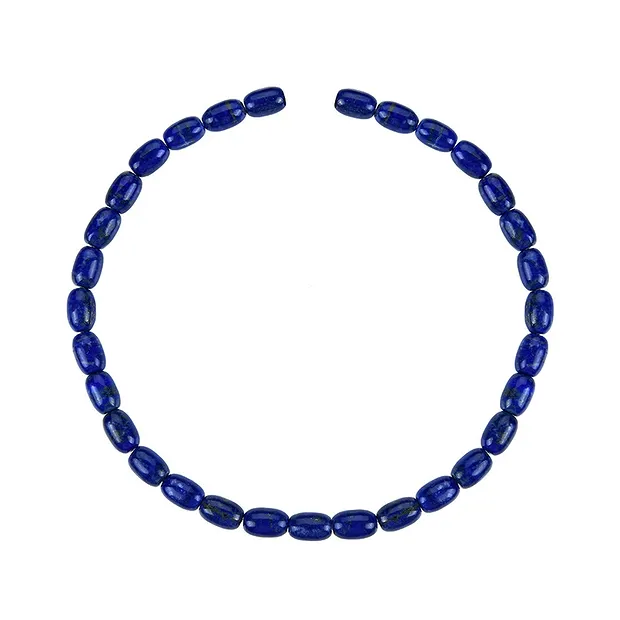 Cylinder strand (barrel), Lapis Lazuli, 12 x 08mm | Marco Schreier