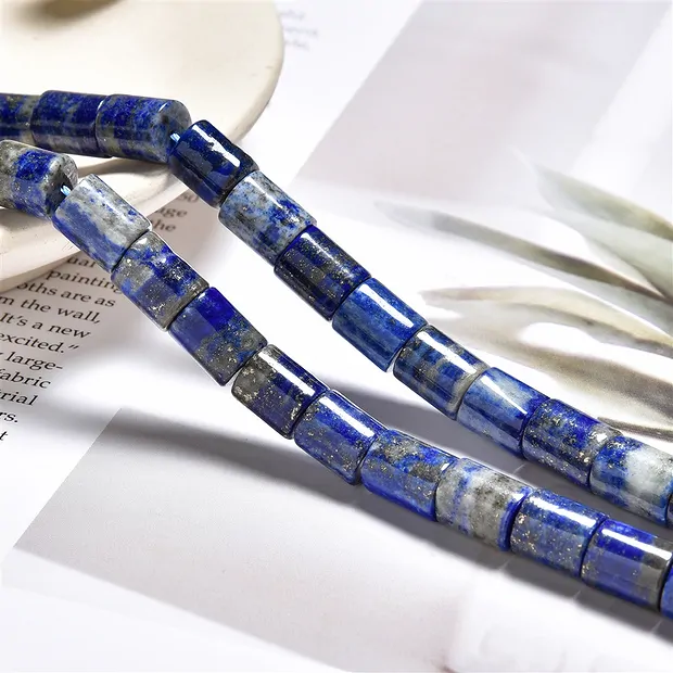 Rang de colliers, Lapis-lazuli, 10 x 08mm (39cm) | Marco Schreier