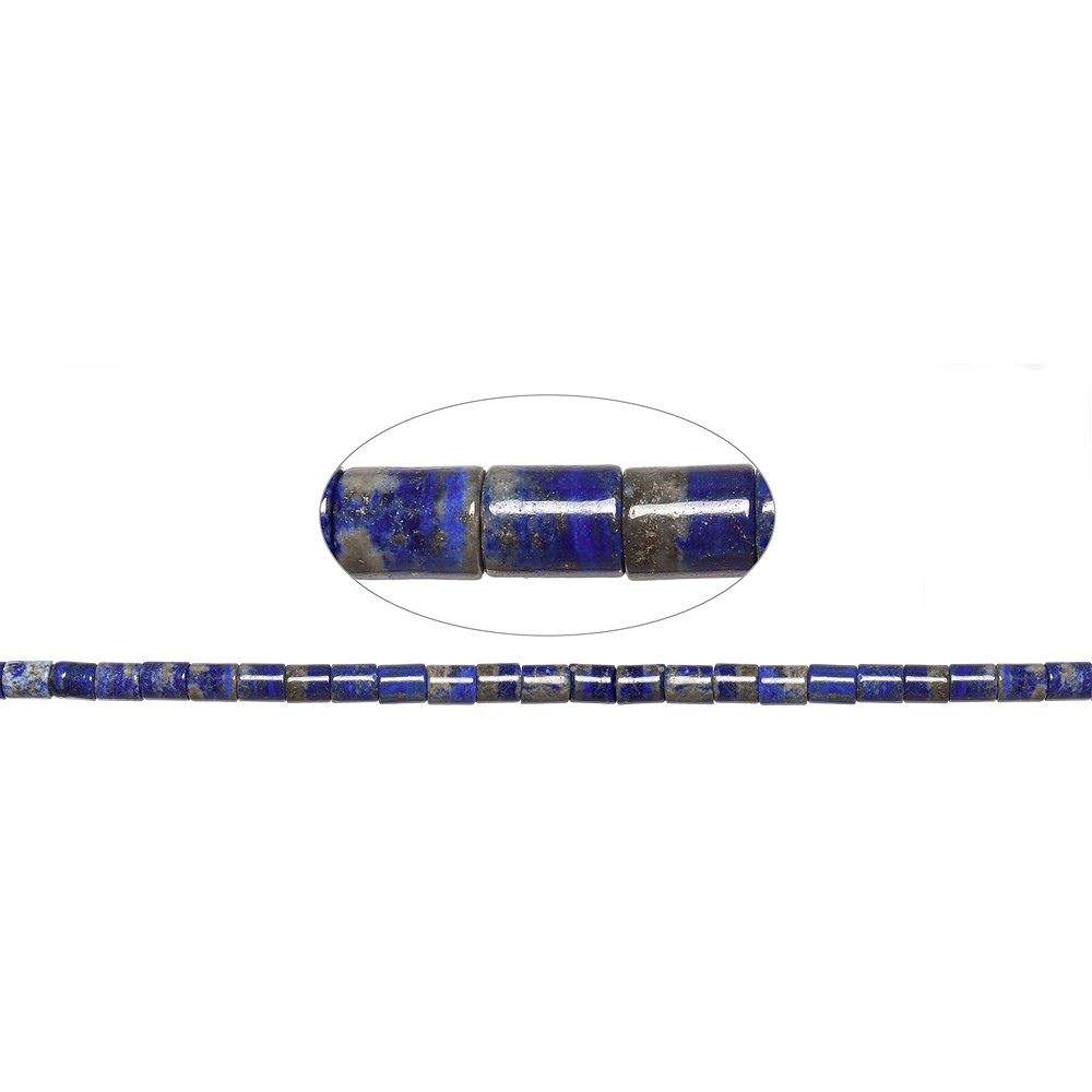 Cylinder strand, Lapis Lazuli, 10 x 08mm (39cm) | gems, healing stones & jewelry