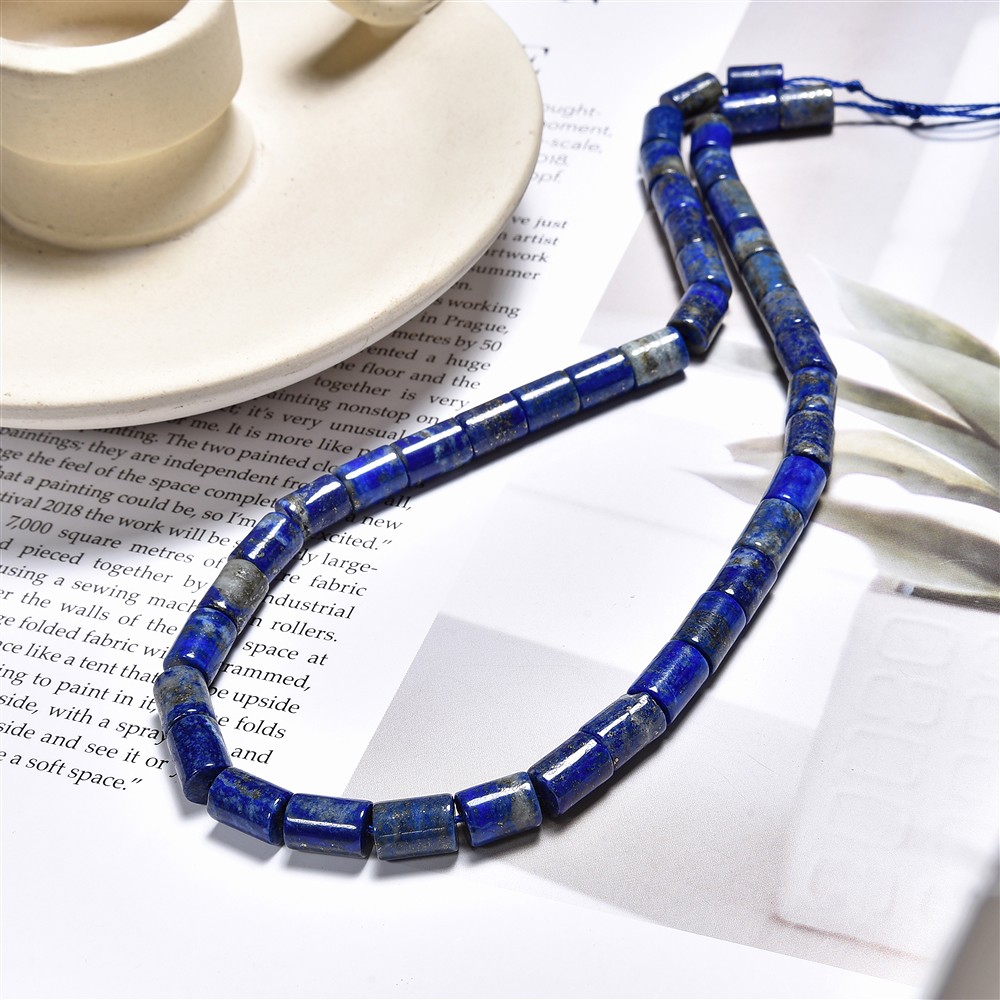 Strang Zylinder, Lapis Lazuli, 09 x 07mm (39cm) | Marco Schreier
