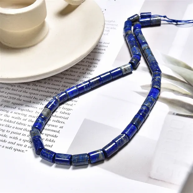 Strang Zylinder, Lapis Lazuli, 09 x 07mm (39cm) | Marco Schreier