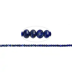 141040503278 Button strand, Lapis Lazuli, 04 x 03mm, faceted | gems, healing stones & jewelry