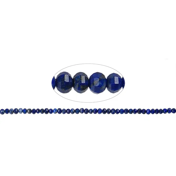 Filo di bottoni, Lapislazzuli, 04 x 03 mm, sfaccettato | Marco Schreier