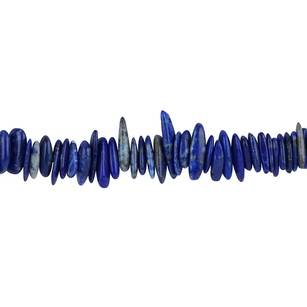 Strand of nuggets "Tooth", Lapis Lazuli, 02-04 x 09-15mm | Marco Schreier