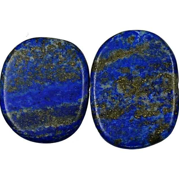 Rang de colliers Plaques Freeform, Lapis-lazuli AA, mat, 25-28 x 34-40mm | Marco Schreier