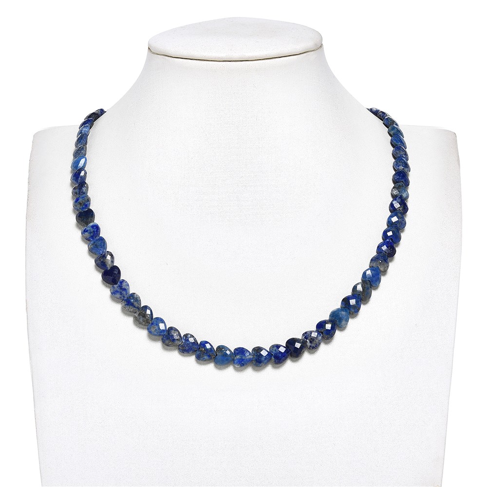 hebra de corazones, Lapislázuli, 08mm, facetado (39cm) | Marco Schreier