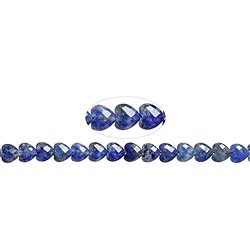 141041104020 Heart strand, Lapis Lazuli, 08mm, faceted (39cm) | Marco Schreier