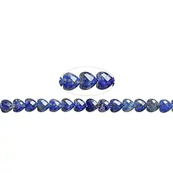 141041104020 Heart strand, Lapis Lazuli, 08mm, faceted (39cm) | Marco Schreier