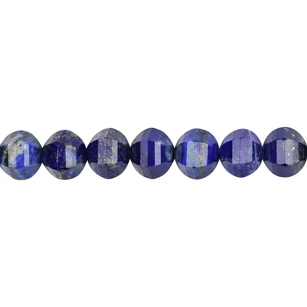 Rang de collier Lapis-lazuli, citrouille à facettes, 09 x 10mm (38cm) | Marco Schreier