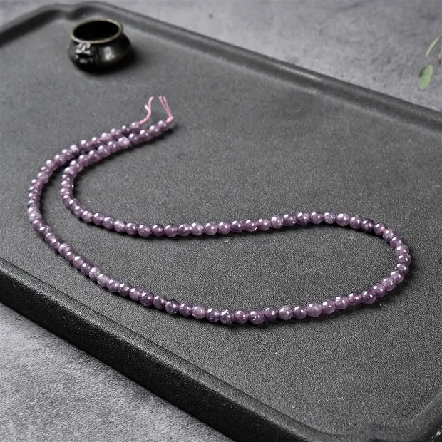 Strang Kugeln, Lepidolith (stab.), 04mm | GH Edelsteine, Heilsteine & Schmuck