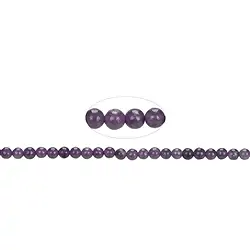 141050100320 Strang Kugeln, Lepidolith (stab.), 04mm | GH Edelsteine, Heilsteine & Schmuck