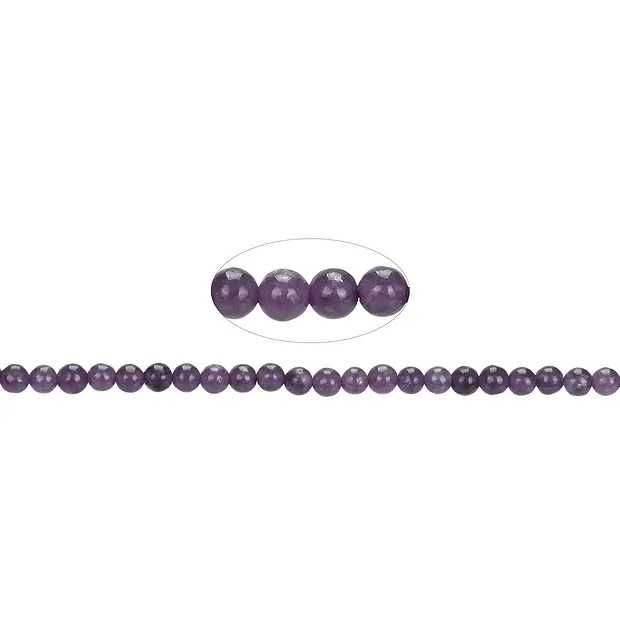 Rang de collier boules, Lépidolite (stab.), 04mm | Marco Schreier