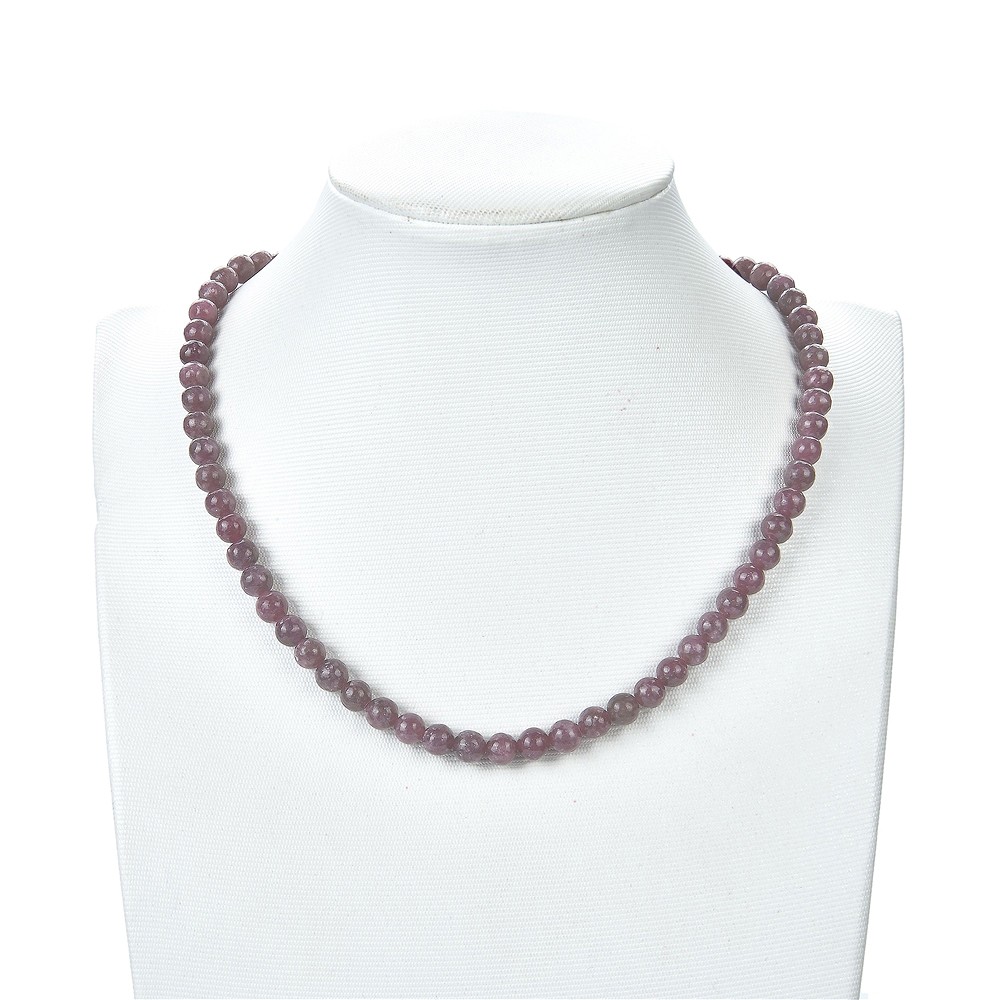 Rang de colliers boules, Lépidolite (stab.) claire, 06mm | Marco Schreier