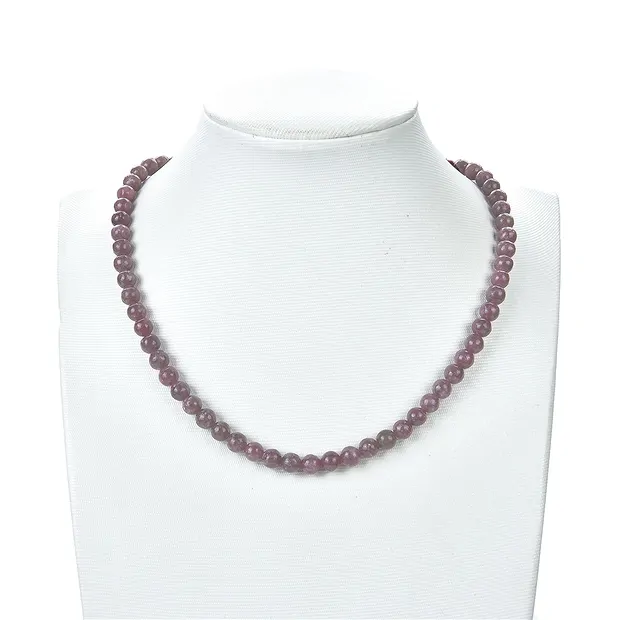 Rang de colliers boules, Lépidolite (stab.) claire, 06mm | Marco Schreier