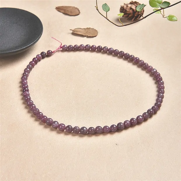 Strang Kugeln, Lepidolith (stab.) hell, 06mm | Edelsteine, Heilsteine & Schmuck