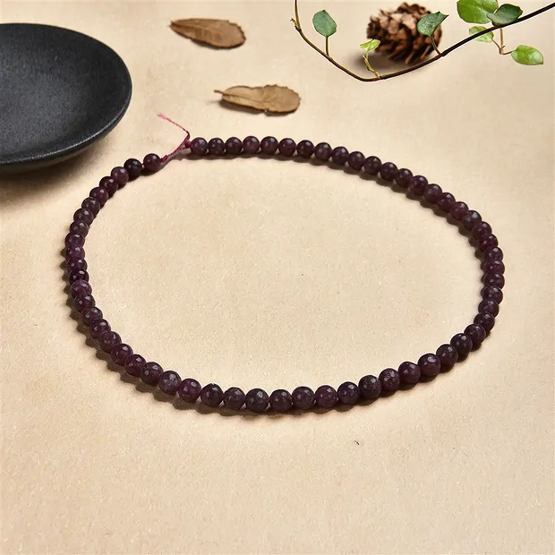 String Beads, Lepidolite (stab.) dark, 06mm | wholesaler gems & healing stones