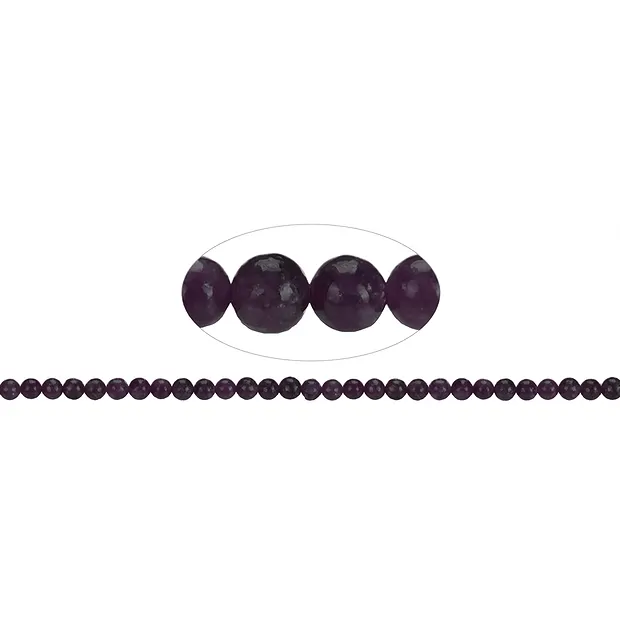 String Beads, Lepidolite (stab.) dark, 06mm | wholesaler gems & healing stones