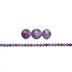 141050100720 Strang Kugeln, Lepidolith (stab.), 08mm | GH Edelsteine, Heilsteine & Schmuck