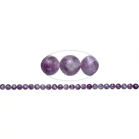 Rang de collier boules, Lépidolite (stab.), 08mm | Marco Schreier