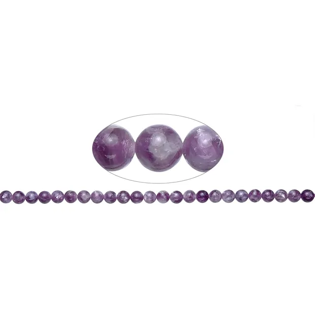 Rang de collier boules, Lépidolite (stab.), 08mm | Marco Schreier