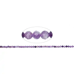 String Beads, Lepidolite (stab.), 04mm, faceted (39cm) | Marco Schreier