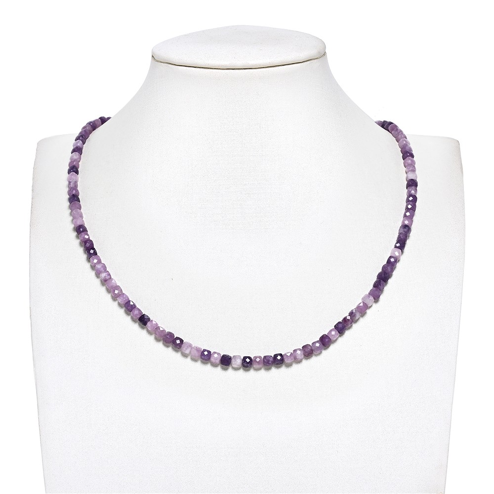 Strang Würfel, Lepidolith (stab.), 04mm, facettiert | Marco Schreier