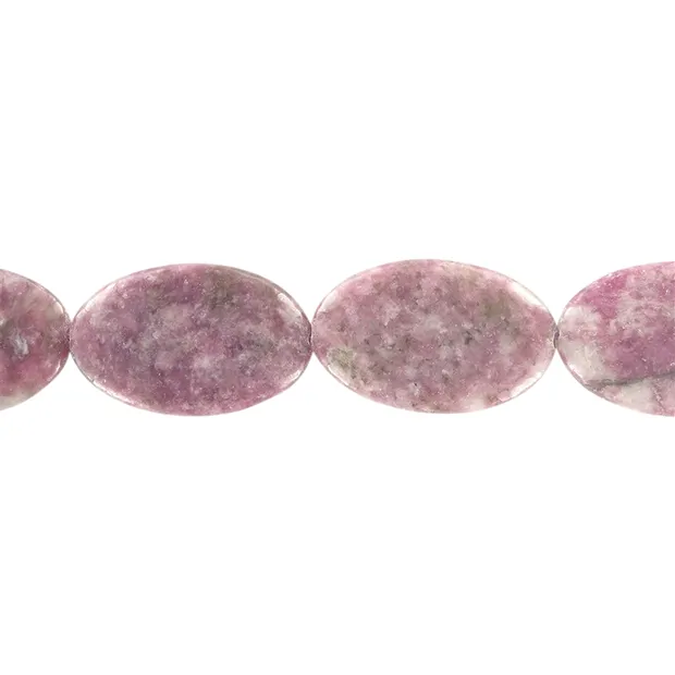 Strand Lense, Lepidolite (stab.), 35 x 22mm | wholesaler gems & healing stones