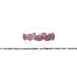141050624201 Strand of nuggets rough, Lepidolite with tourmaline, 05-07mm | Marco Schreier