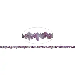 141050631020 scheggia di filo, Lepidolite (stab.), 03 - 05mm, 80cm | Marco Schreier