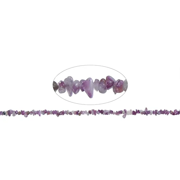 scheggia di filo, Lepidolite (stab.), 03 - 05mm, 80cm | Marco Schreier