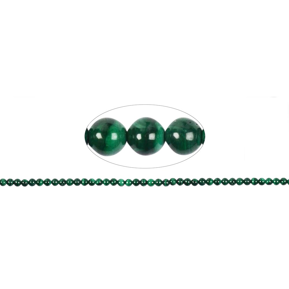 Strang Kugeln, Malachit (stab.), 04mm | Edelsteine, Heilsteine & Schmuck-Handel