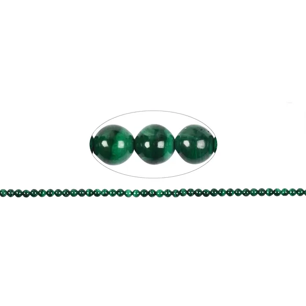 Strang Kugeln, Malachit (stab.), 04mm | Edelsteine, Heilsteine & Schmuck-Handel