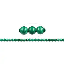141060100720 Strang Kugeln, Malachit (stab.), 08mm | Edelsteine, Heilsteine & Schmuck-Handel