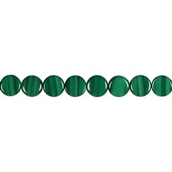 141060302920 Strand Coin, Malachite (stab.), 12mm | wholesaler gems, healing stones & jewelry