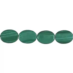 141060303120 Lense strand, Malachite (stab.), 20 x15 mm | wholesaler gems & healing stones
