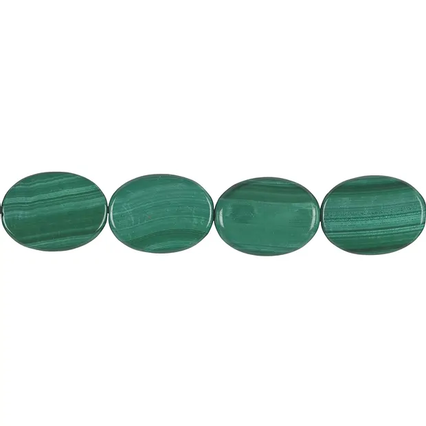 Lente a filo, Malachite (stab.), 20 x15 mm | grossista gemme e pietre curative