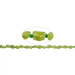 141120608800 Strang Nuggets, Peridot, 07-09 x 08-10mm (39cm) | Marco Schreier