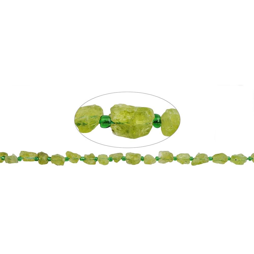 Rang de colliers Nuggets, Péridot, 07-09 x 08-10mm (39cm) | Marco Schreier