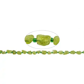 Rang de colliers Nuggets, Péridot, 07-09 x 08-10mm (39cm) | Marco Schreier
