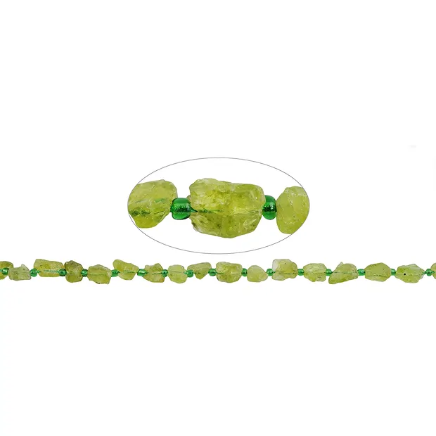 Filo di pepite, Peridoto, 07-09 x 08-10 mm (39 cm) | Marco Schreier
