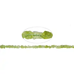 141120624200 Strang Nuggets, Peridot (roh), 05 x 07mm | GH Edelsteine, Heilsteine & Schmuck