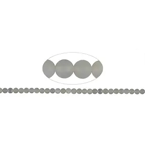 String Beads, Moonstone (silver-grey), matt, 06mm (38 cm) | Marco Schreier