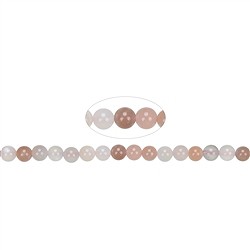 141130100520 String Beads, Moonstone (multicolored), 06mm | wholesaler gems &amp; healing stones