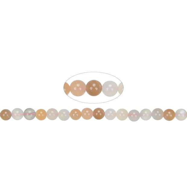 Strang Kugeln, Mondstein (bunt) A, 06mm | GH Edelsteine, Heilsteine & Schmuck