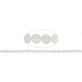 Rang de collier boules, Pierre de lune (blanche), 06 mm | Marco Schreier