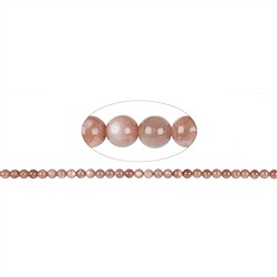 141130100529 String Beads, Moonstone (orange), 06mm | Schreier gems, healing stones &amp; jewelry