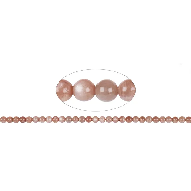 Strang Kugeln, Mondstein (orange), 06mm | GH Edelsteine, Heilsteine & Schmuck