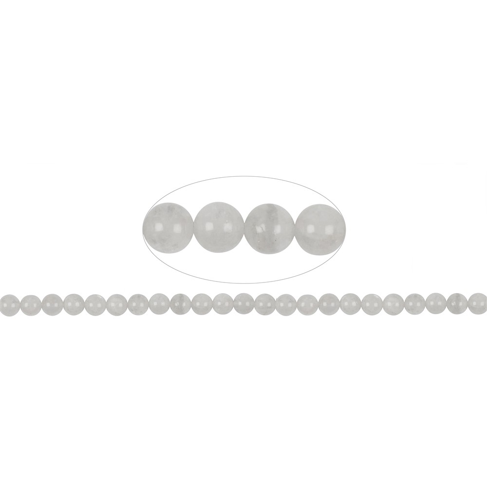 Strang Kugeln, Mondstein (weiß), 06mm | Edelsteine, Heilsteine & Schmuck-Handel