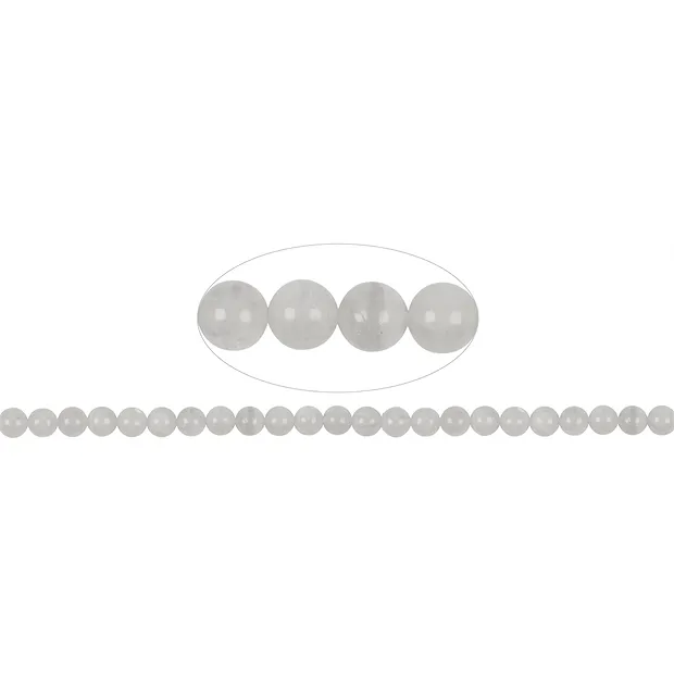 String Beads, Moonstone (white), 06 - 07mm | wholesaler gems & healing stones